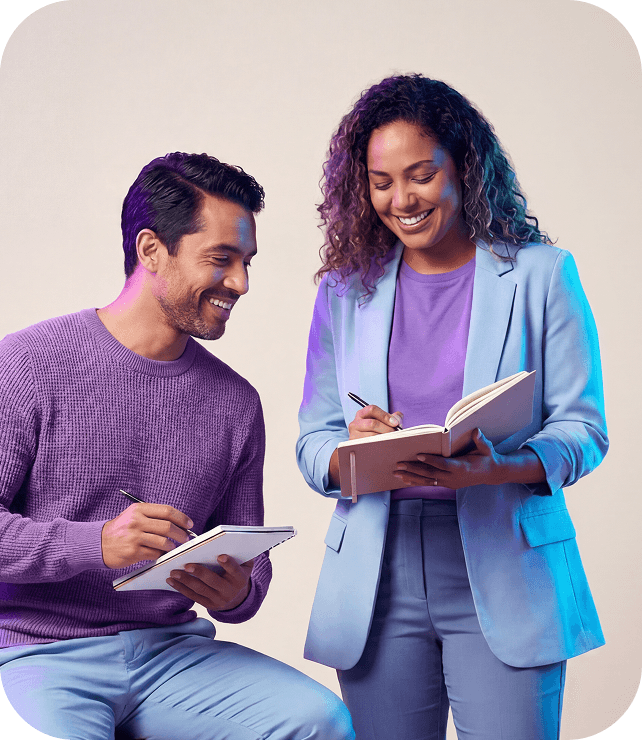 Ivoire case — couple with planning notebooks